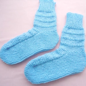 Hand knitted bed socks