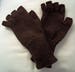 Mens/Gents half finger/fingerless Dark Brown coloured gloves 