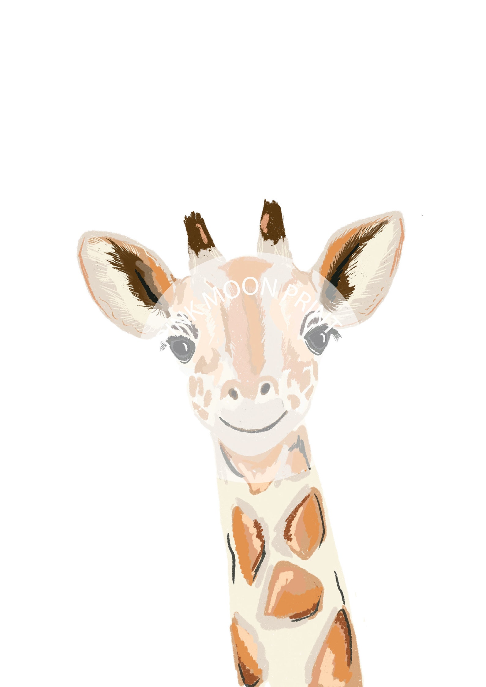Printable Baby Giraffe Print Safari Nursery Wall Art Kids - Etsy