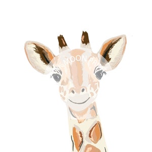 Printable Baby Giraffe Print Safari Nursery Wall Art Kids - Etsy