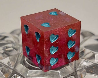 Single D6 red and blue