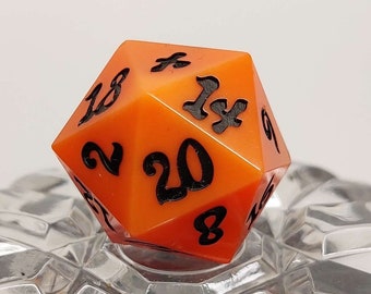 Single D20 handmade resin die