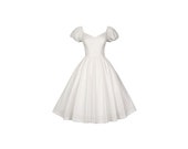 Margaret Dress in Solid White COTTON