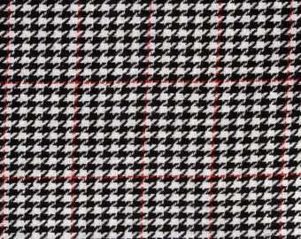 150cm Houndstooth // Dog Tooth PolyViscose Suiting Fabric 59/" Wide -per metre