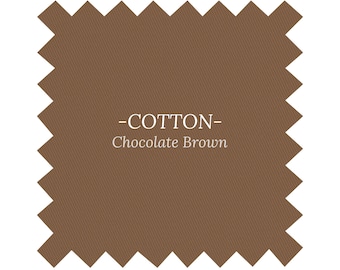 Fabric in Chocolate Brown Cotton - By the Yard