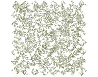 NEW Fabric in  Green "French Countryside" Toile - by the yard