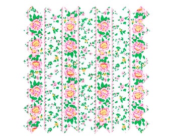 Fabric Pink "Country Cottage Floral" - By the Yard