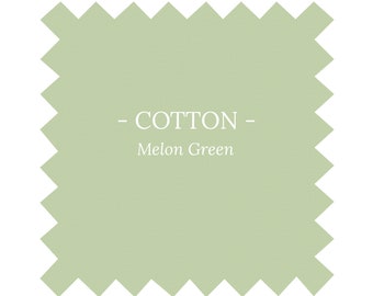 Fabric in Melon Green Cotton - By the Yard