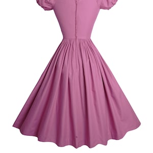 MTO Loretta Dress in Mauve Rose Cotton image 6