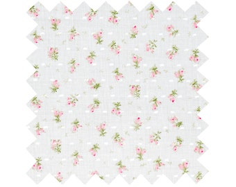 NEW Fabric in Pink "Forget-Me-Nots & Polka Dots" - By the Yard