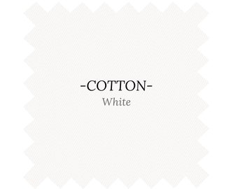 Fabric in White Cotton - By the Yard