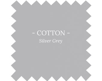 Fabric in Silver Grey Cotton - By the Yard