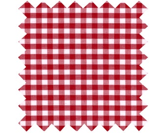 Fabric Red Gingham - Medium Checks - By the Yard