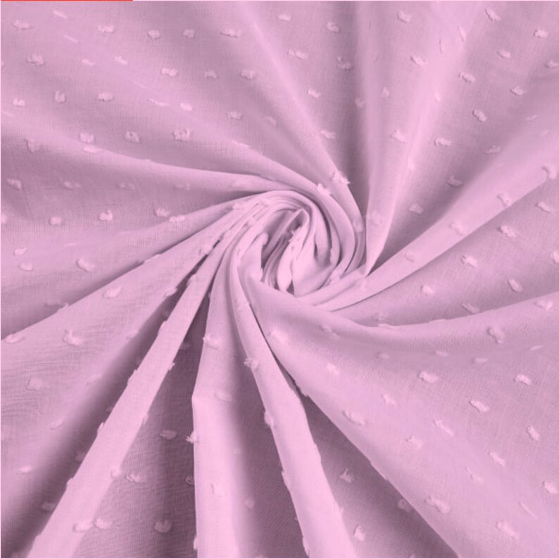 Fabric Pale Pink dotted Swiss by the Yard Etsy