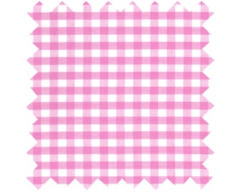 Fabric Light Pink Gingham - Medium Checks - By the Yard