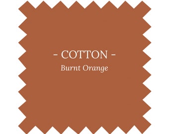 Fabric in Burnt Orange Cotton - By the Yard