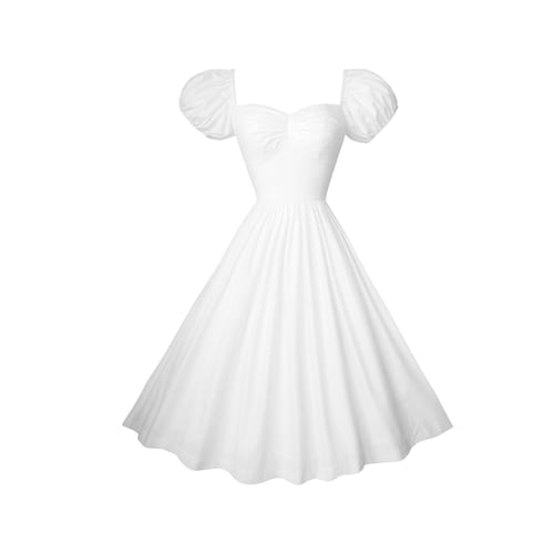 RTS - M - Loretta Dress Cardinal Red Cotton main image 1