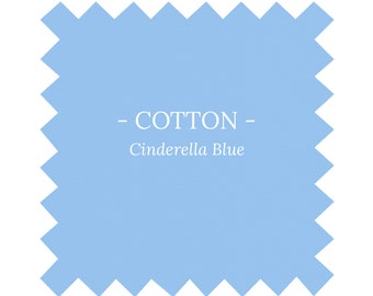 Fabric in Cinderella Blue Cotton - By the Yard