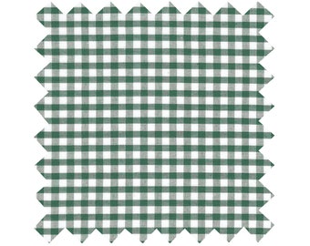 Fabric Pine Green Gingham - Small Checks - By the Yard