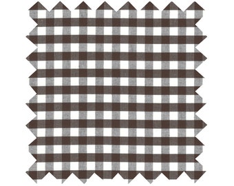 Fabric Brown Gingham - Medium Checks - By the Yard