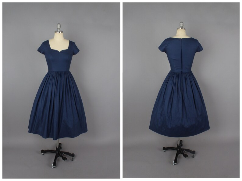 solid navy dress