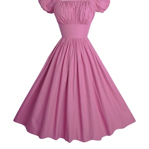 MTO Loretta Dress in Mauve Rose Cotton image 4