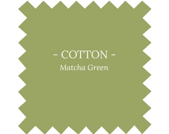 Fabric in Matcha Green Cotton - By the Yard