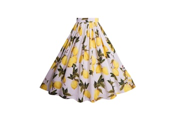 MTO - Lola Skirt in White "Freshly Squeezed"