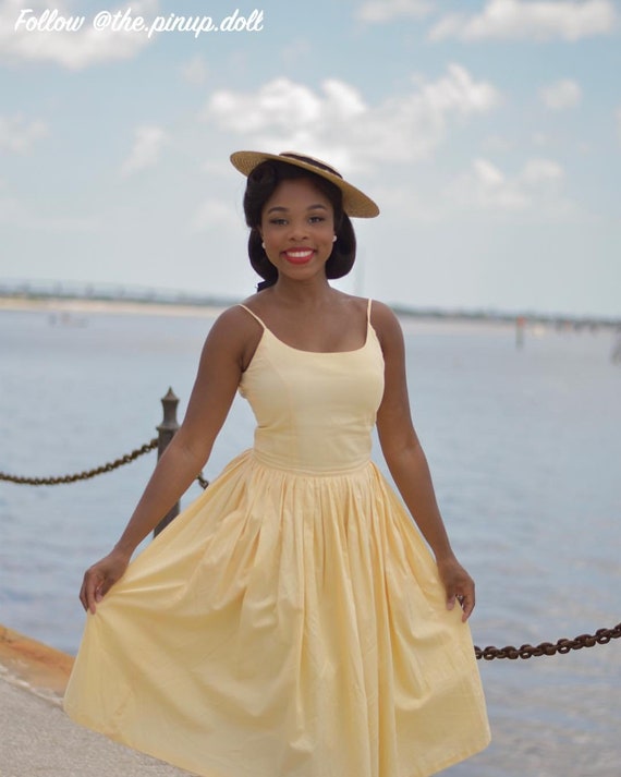 pale yellow dress