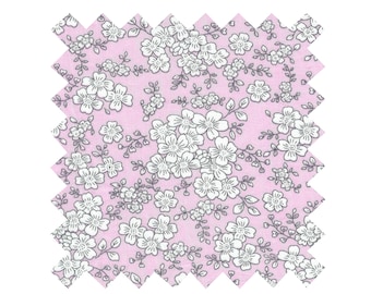 Fabric Pink "Dainty Daisies"   - By the Yard