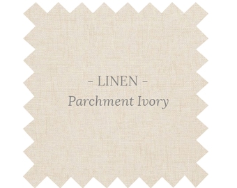 Fabric in Parchment Ivory Linen - By the Yard