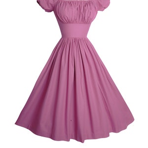 MTO Loretta Dress in Mauve Rose Cotton image 5