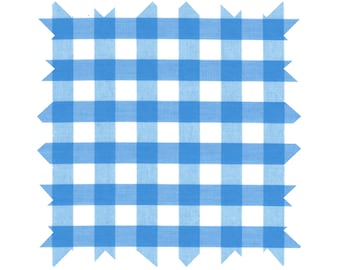 Fabric Light Blue Gingham - Large Checks - By the Yard