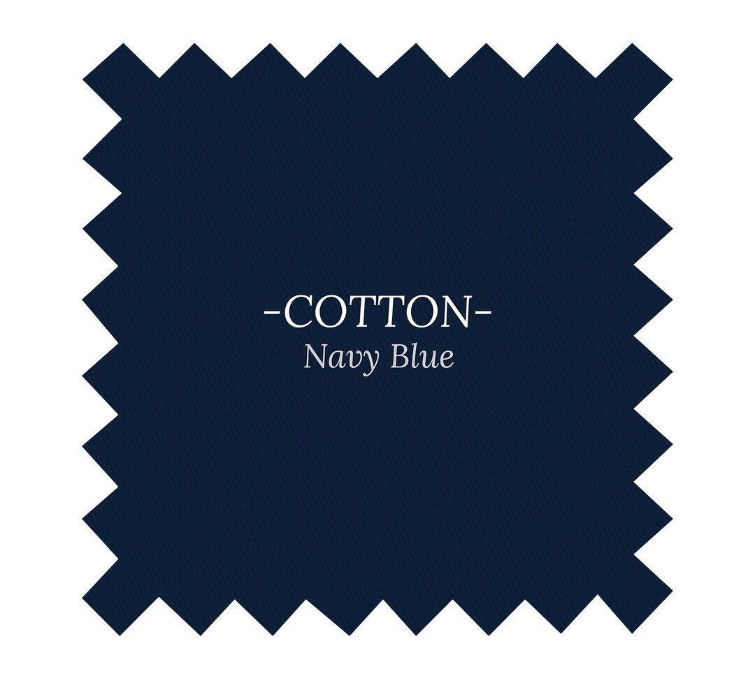 Fabric in Navy Blue Cotton by the Yard Etsy