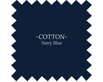 Fabric in Navy Blue Cotton - By the Yard