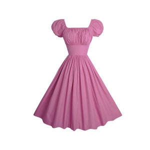 MTO Loretta Dress in Mauve Rose Cotton image 3