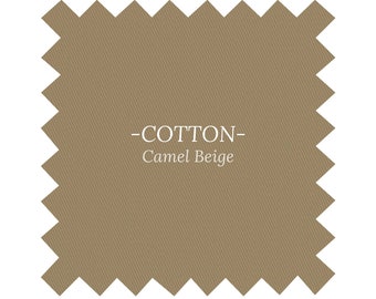 Fabric in Camel Beige Cotton - By the Yard