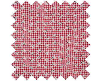 New Fabric in Red "Country Garden Gingham" - By the Yard