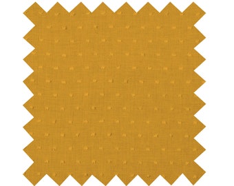 Fabric Mustard "Dotted Swiss" - By the Yard