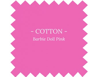 Fabric in Barbie Doll Pink Cotton - By the Yard