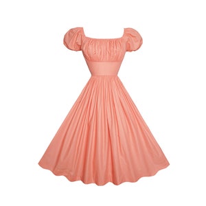 RTS - Size M - Loretta Dress in Coral Pink Cotton