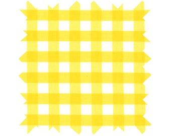 Fabric Yellow Gingham - Large Checks - By the Yard