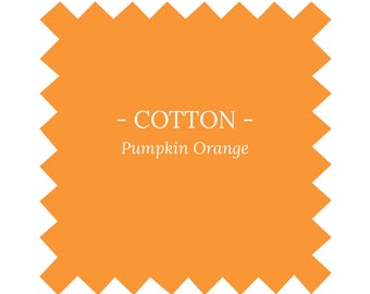 Fabric in Pumpkin Orange Cotton - By the Yard
