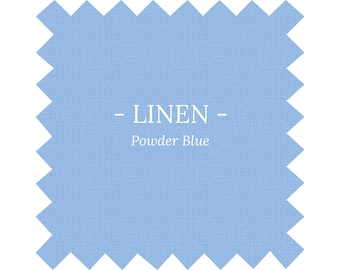 Fabric in Powder Blue Linen - By the Yard