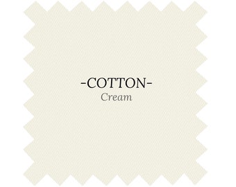 Fabric in Cream Cotton - By the Yard