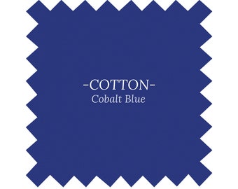 Fabric in Cobalt Blue Cotton - By the Yard