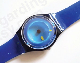 時計 Vintage Swatch Watch 1984 Squiggly LR104 1980s 1984 Swatch Watch LR104 'squiggly', 25mm Ladies Kids