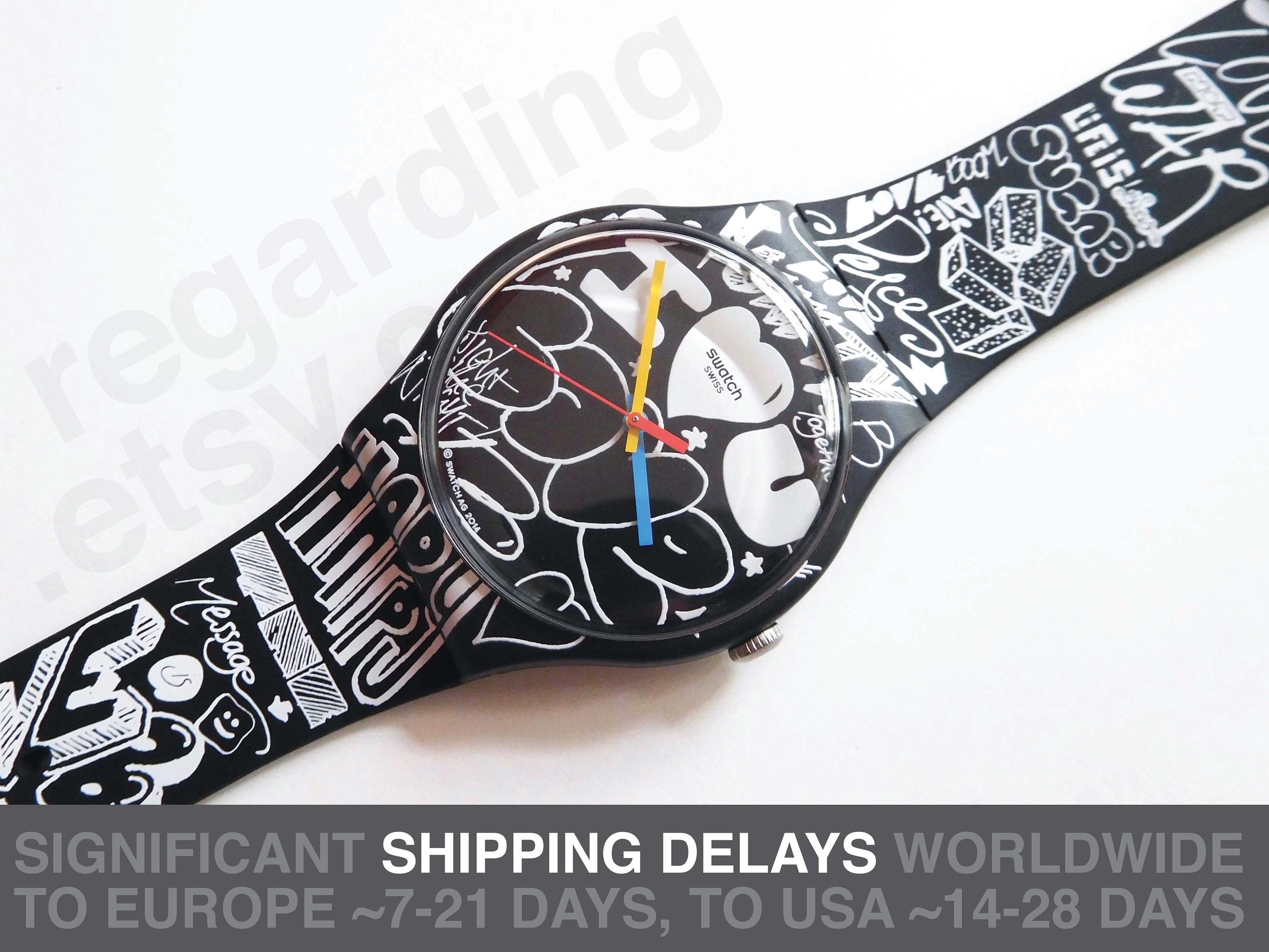 Swatch 'love Wall' SUOB125 Watch LARGE 41mm Case | Etsy Singapore