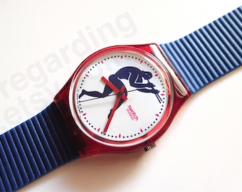 Swatch 'turnover' GB417 Watch 34mm, Minute Pointer and Floating