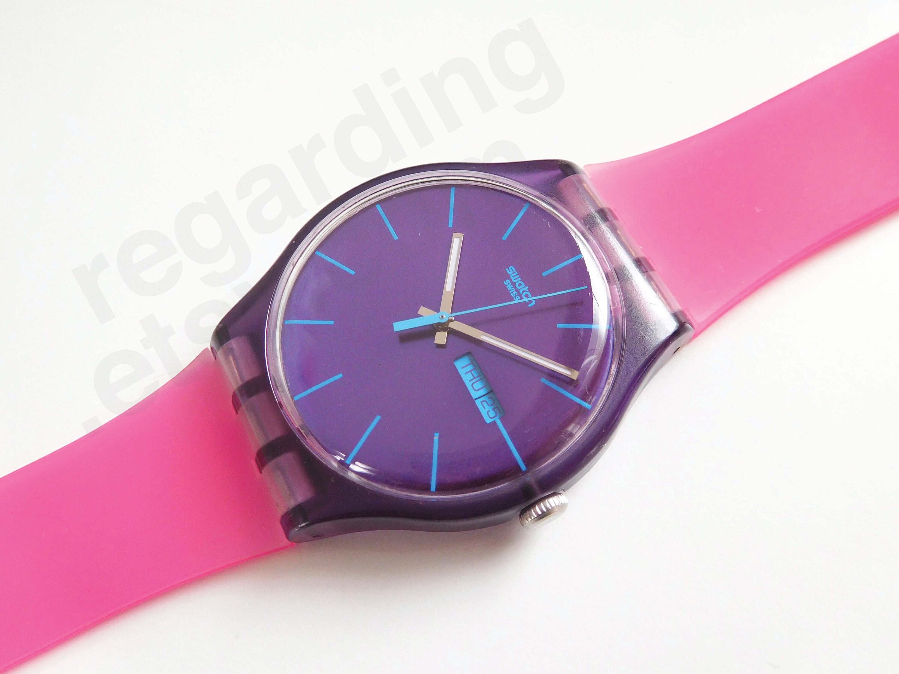 Swatch Watch - SUOV702 - PURPLE REBEL Swatch Purple Rebel Swatch PURPLE REBEL SUOV702 Original  main image 3